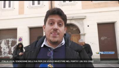 ITALIA VIVA: 'ESENZIONE DELL'IVA PER CHI VUOLE INVESTIRE NEL PORTO'