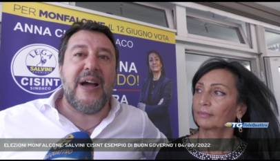 MONFALCONE | ELEZIONI MONFALCONE: SALVINI 'CISINT ESEMPIO DI BUON GOVERNO'