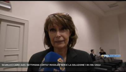 TRIESTE | SCUOLA E CARO-GAS: SETTIMANA CORTA? ROSOLEN 'NON E' LA SOLUZIONE'