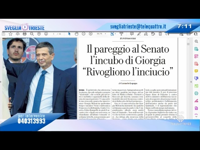 SVEGLIA TRIESTE! | 23/09/2022 - TELEQUATTRO | Medianordest