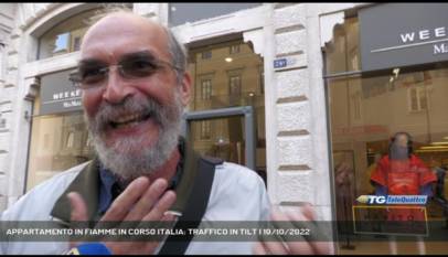 TRIESTE | APPARTAMENTO IN FIAMME IN CORSO ITALIA: TRAFFICO IN TILT