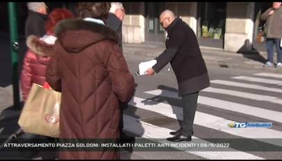TRIESTE | ATTRAVERSAMENTO PIAZZA GOLDONI: INSTALLATI I PALETTI 'ANTI INCIDENTI'