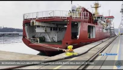 TRIESTE | 92 MIGRANTI SALVATI NELLO IONIO DALLA NAVE LAURA BASSI DELL'OGS