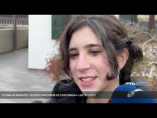 VIGONOVO | ELENA AI RAGAZZI: «FATEVI UN ESAME DI COSCIENZA