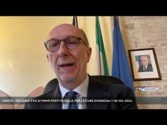 TRIESTE | SANITA': RICCARDI 'FVG AI PRIMI POSTI IN ITALIA PER LE CURE ...